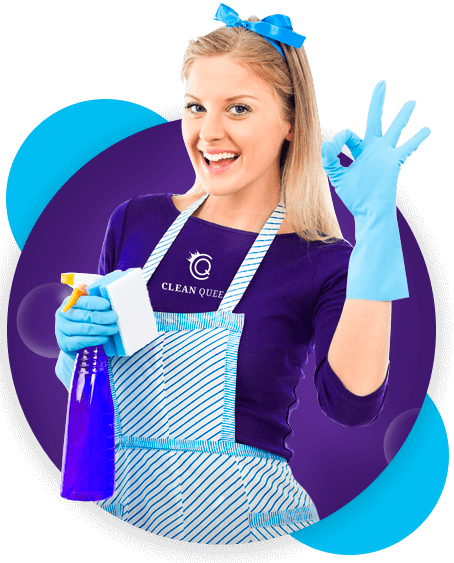 Cleaning woman with Green-Cleaning Products