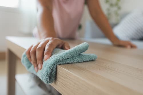 What should you not forget to do, before a cleaning lady comes